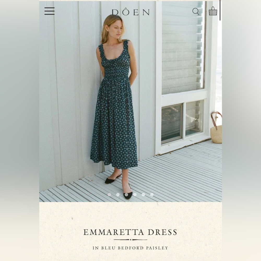 DISO Doen Emmaretta in Bleu Bedford Paisley S or M